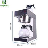 Automatic Electric Latte Espresso Coffee Maker Mini 1.8L*2 Moka Drip Cafe American Coffee Brewing Machine Tea Pot Boiler