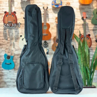 28 30 Inch Ukulele Gig Bag Case Black Portable Cotton Soft Ukelele Concert Bag Waterproof Single Shoulder Belt Backpack