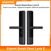 New Xiaomi Mijia Smart Door Lock E Fingerprint Password Bluetooth Unlock Detect Alarm Work Mi Home App Control with Doorbell