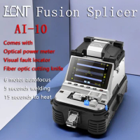 New Signal Fire AI-10A Optical Fiber Fusion Splicer With Electric Cleaver Splicing Machine 6 Motors Automatic Core Alignment