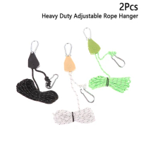 2Pcs Pulley Ratchets Kayak And Canoe Boat Bow Stern Rope Lock Tie Down Strap 1/8 Inch Heavy Duty Adjustable Rope Hanger