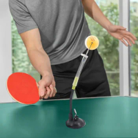 Sucker Type Table Tennis Trainer Ball Clip Training Machine Ping Pong Ball Training Machine for Stroking Action Outdoor