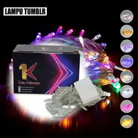 SK-C18 Tumblr Light 50 LED Packing Kotak Lampu Hias Tumblr Dekorasi Kamar Hiasan Natal Putih Merah