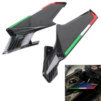Motorcycle Accessories Winglets Wind Wing Kit Spoileror Carbon Fiber Black Fairing For Kymco Downtown Ak550 Xciting 400 Ak 550
