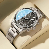 AILANG Mens Watches Top Brand Luxury Stainless Steel Sports Waterproof Quartz Watch Men Chronograph Wristwatch Relogio Masculino