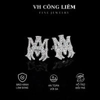 Bông Tai AMIRI Bạc S925 Phong Cách Giản Gị , Thanh Lịch Cho Nam - VH.CONG LIEM JEWELRY-