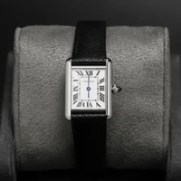 Cartier Tank Must de Cartier Small 22 SolarBeat Photovoltaic Black Leather Strap WSTA0119 Authentic