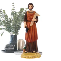 St Joseph Statue | St. Joseph The Worker Figure Resin | Elegant Retro Religious Sculpture Renaissance Style Figurine 8.27 Inches