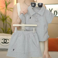 2025 Summer Girls Skirt Set New Style Summer Clothes for 13 Year Old Teenagers Two-Piece Short Sleev