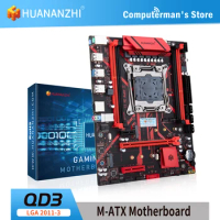 HUANANZHI QD3 Motherboard support Intel XEON E5 LGA2011-3 All Series DDR3 RECC NON-ECC Memory NVME USB3.0 SATA