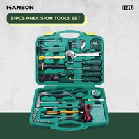 HANBON. 51 pcs Precision Tool Set Toolset Toolkit Toolbox Tool Set Tool Kit Tool Box. - 110151