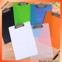 A4 Cartoon Clip Board Clear Paper File Clip 4 colors
