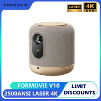 Formovie V10 4K Laser Projector 2500 ANSI Lumen MEMC HDR10 Full HD Portable Home Theater Projectors Smart Audio System beamer