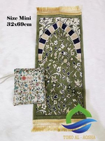 Rawdah Mini/Sajadah Rawdah Kecil/Sajadah Raudah kepala/Raudah Muka - original madinah Hijau