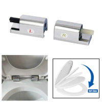2pcs Toilet Seat Hinge Universal Toilet Soft Close Hinges ABS Toilet Cover Mounting Fixing Connector Fix Hinge Set
