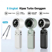 Kipas Angin Portable Turbo Mini, Kipas Lipat Bisa Dileher, High Speed Kencang & Hemat Listrik, Kipas