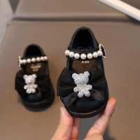 Kasut Baby Girl 6M-3Y Kasut Budak Perempuan Baby Shoes Girl Crystal Bear Bow Kids Shoes Girl Shoe Sa