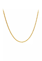 TOMEI TOMEI Men's Twisted Singapore Chain, Yellow Gold 916