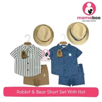 Rabbit & Bear - Short Set With Hat 3Y COklat