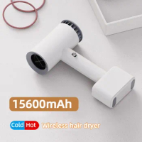 15600mAh Wireless Hair Dryer Portable Rechargeable Hot Cold Wind Hair Dryer Cordless Blow Dryer for Painting Outdoor Camping Pet