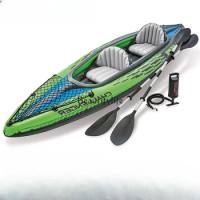 Two-Person Inflatable Boat Canoe Double Kayak Thickened Rubber Raft