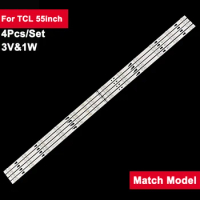 3V 1063mm TV Backlight Led Strip For TCL 55inch 55HR332M12A0 4C-LB550T-HRC 4Pcs/Set Tv Repair Parts 55FS435Q 55D1200 55PHL550