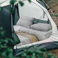 BUHO 露營專用極柔暖法蘭絨充氣床墊床包M-150x200cm不含枕套(自游牧光)