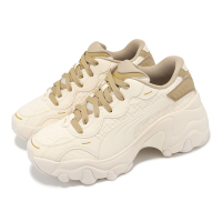 Puma 休閒鞋 Pulsar Wedge Wns Deboss 女鞋 米白 卡其 皮革 增高 復古 39644901