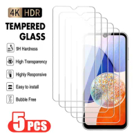 5Pcs Full Tempered Glass For Samsung Galaxy A04 A13 A23 A33 A53 A73 Screen Protector A14 A24 A34 A54 Transparent Protective Film