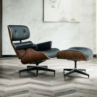 【超舒服躺椅】伊姆斯躺椅真皮北歐Eames設計師單人沙發椅辦公休閑家用輕奢陽臺