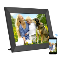 Andoer 10.1 Inch Smart WiFi Photo Frame Digital Picture Frame HD IPS Touch-screen 1280*800 Photo 1080P Video 16GB Storage