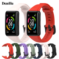 DezeHu Silicone strap Compatible with Huawei Band 6/Honor Band 6 Original replacement smart bracelet for Huawei Band 6 strap