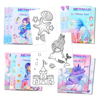 Coloring Books For Kids Gifts Watercolor Paper Jungle Unicorn Mermaid Construction Drawing Book school Education Stationery Toys