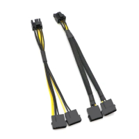20cm Dual IDE Molex 4Pin to PCI-E/ GPU 8Pin (6+2Pin) Power Adapter Cable.