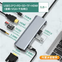 USB集線器/拓展器 奢姿typec擴展塢拓展筆記本USB分線HUB雷電3HDMI多接口iPad華為4手機集線蘋果MacBookPro電【XXL14272】