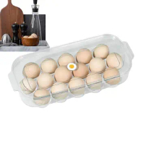 Egg Organizer Stackable Clear Egg Tray 16 Count Storage Tray Egg Dispenser With Rolldown Design For Fridge Neatly Organizer