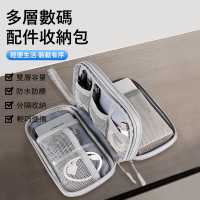 Janyo 便攜3C數據線材收納包 大容量數碼配件整理包 手機/行動電源/充電線材/耳機整理包