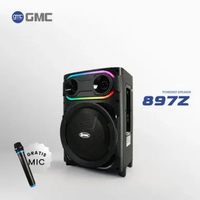 GMC Speaker 897Z β Bluetooth Karaoke Speaker 8" β 120W, USB, SD, AV In, FM Radio, Karaoke Jack