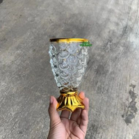 Gelas Cantik Fitri - Gelas Kaca Cantik - Gelas Kaca Motif Kalung Emas