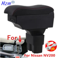 For Nissan NV200 Armrest box Retrofit parts Interior Car Armrest Storage box accessories Retrofit parts USB LED
