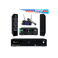 【金嗓】CPX-900 K2R+DB-7AN+JBL VM200+Austin AS-168 黑(4TB點歌機+擴大機+無線麥克風+落地式喇叭)
