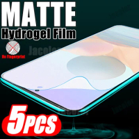 5pcs Matte Hydrogel Film For Xiaomi Redmi Note 10S 10 Pro Max 10T 5G Redmy Redi Note10S Note10S Note10T 5 G Gel Screen Protector