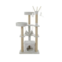 Best Selling Large Cat Climbing Tree Furniture Scratcher High-End Condo Tower Cat Tree with Cat Scratch Post
