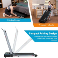 CITYSPORTS Folding Treadmill, Compact Foldable Treadmill, Electric Treadmill 1400W Motorized Running, Folding Treadmill Under De
