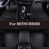Full Surround Custom Leather Car Floor Mat For MITSUBISHI ASX 308 Eclipse Grandis Montero Lancer Pajero Outlander Auto Parts