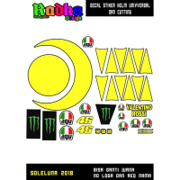 DECAL STIKER HELM ROSSI 2018 UNIVERSAL