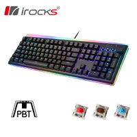 IROCKS K71M RGB 黑色 背光 機械式鍵盤-Gateron軸 I-ROCKS