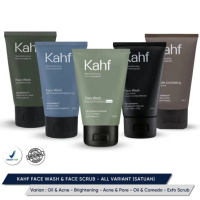 KAHF Face Wash 100ml / Sabun Wajah Pria Triple Action Oil Comedo Defense Acne Gentle Exfoliating Scr