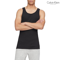 Calvin Klein Cotton 男內衣 超舒適羅紋彈力 男性背心 CK背心-黑色 三入組