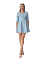 ชุดเดรสผู้หญิง Chole Dress ผ้าโพลิสเตอร์ สำหรับออกงาน สีเทาอ่อน